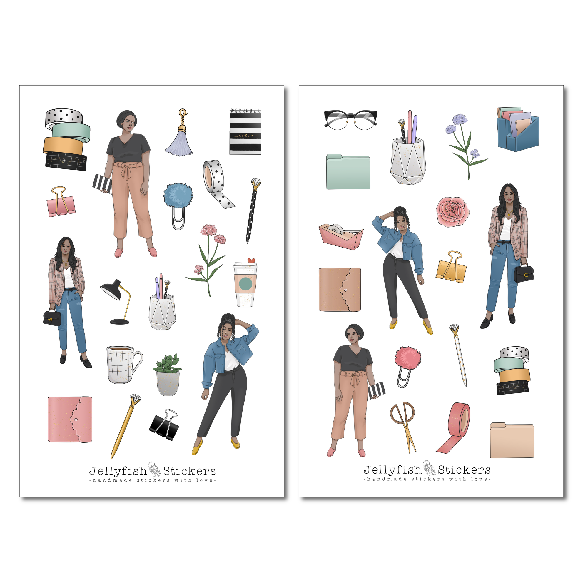 Mädchen Planer Sticker Set